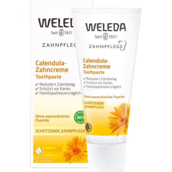 Abbildung für Weleda Calendula-Zahncreme - reinigt sanft & ist mentholfrei