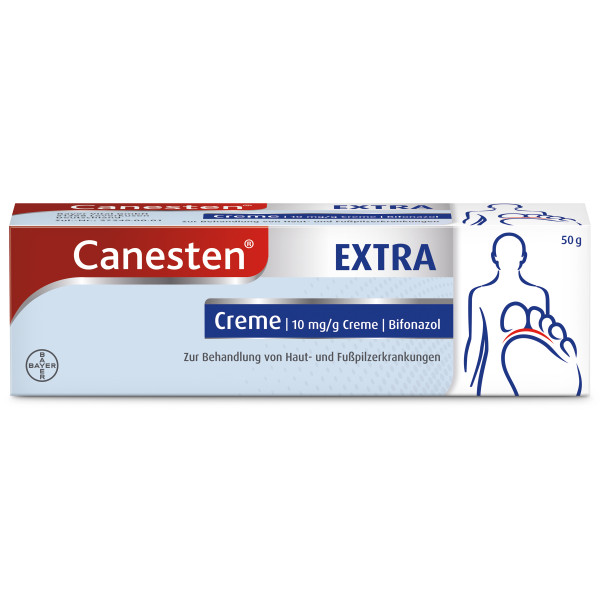 Abbildung für CANESTEN Extra Creme 10 mg/g zur Behandlung von Hautpilz und Fußpilz