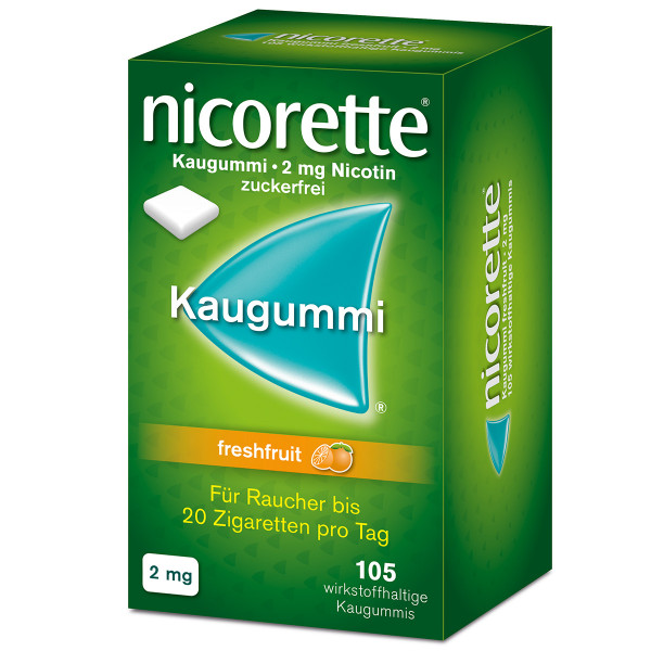 Abbildung für NICORETTE 2 mg freshfruit Kaugummi
