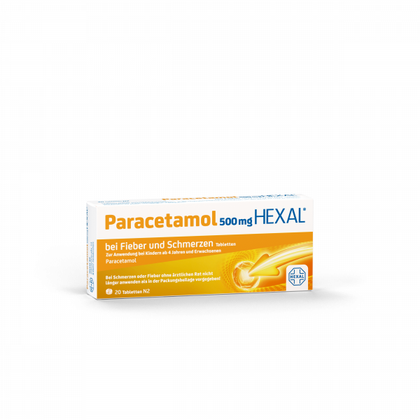 Abbildung für PARACETAMOL 500 mg HEXAL bei Fieber und Schmerzen Tabletten