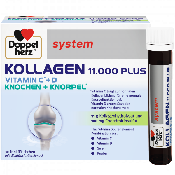 Abbildung für DOPPELHERZ Kollagen 11.000 Plus system 30 Trinkfläschchen
