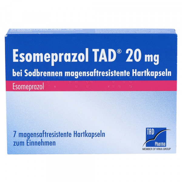 Abbildung für ESOMEPRAZOL TAD 20 mg bei Sodbrennen msr.Hartkaps.