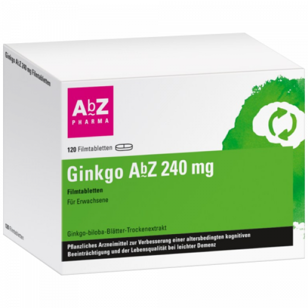 Abbildung für GINKGO AbZ 240 mg Filmtabletten
