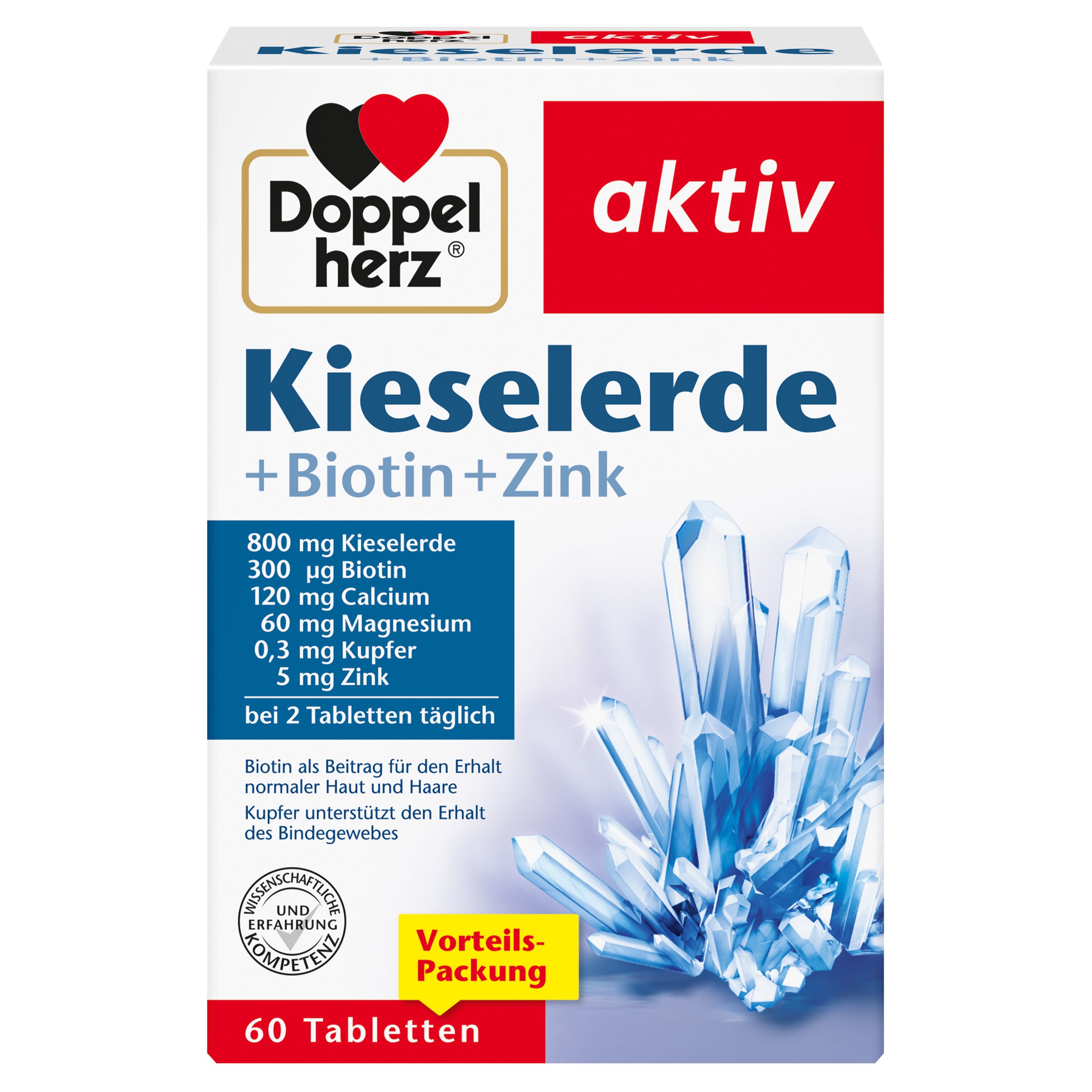 Abbildung für DOPPELHERZ Kieselerde+Biotin+Zink Tabletten