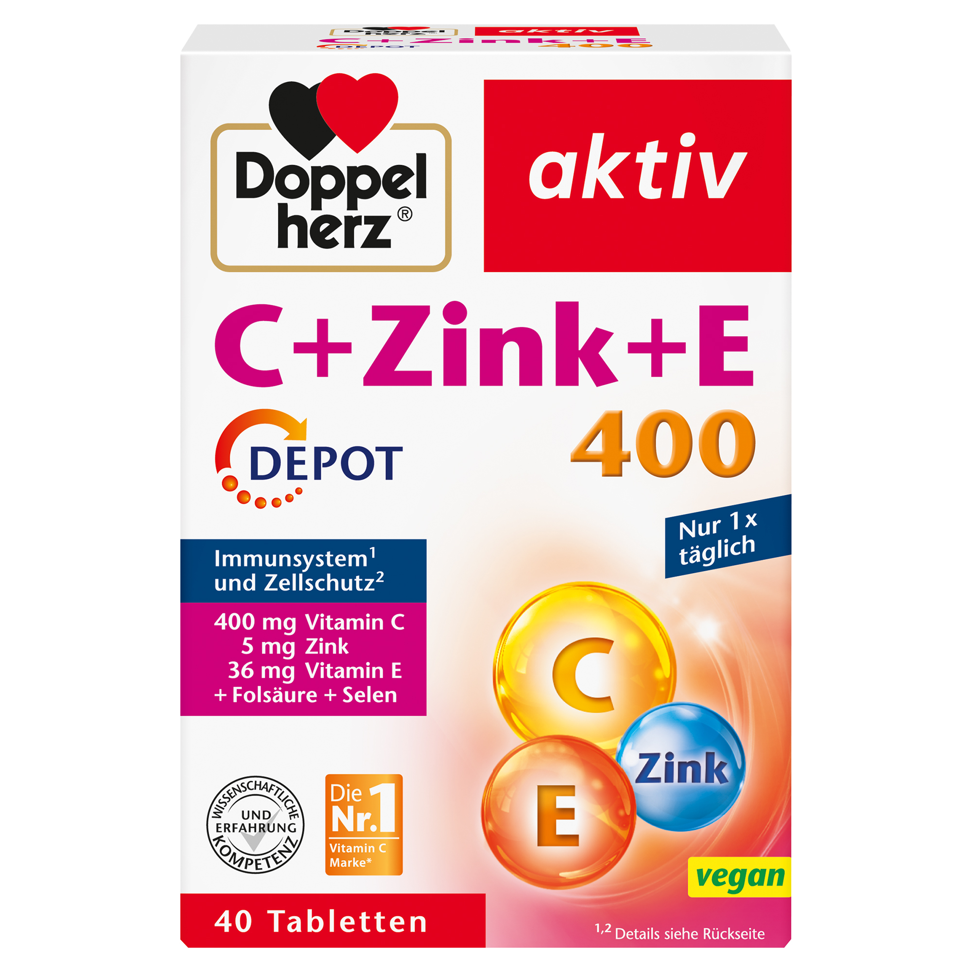 Abbildung für DOPPELHERZ C+Zink+E Depot Tabletten