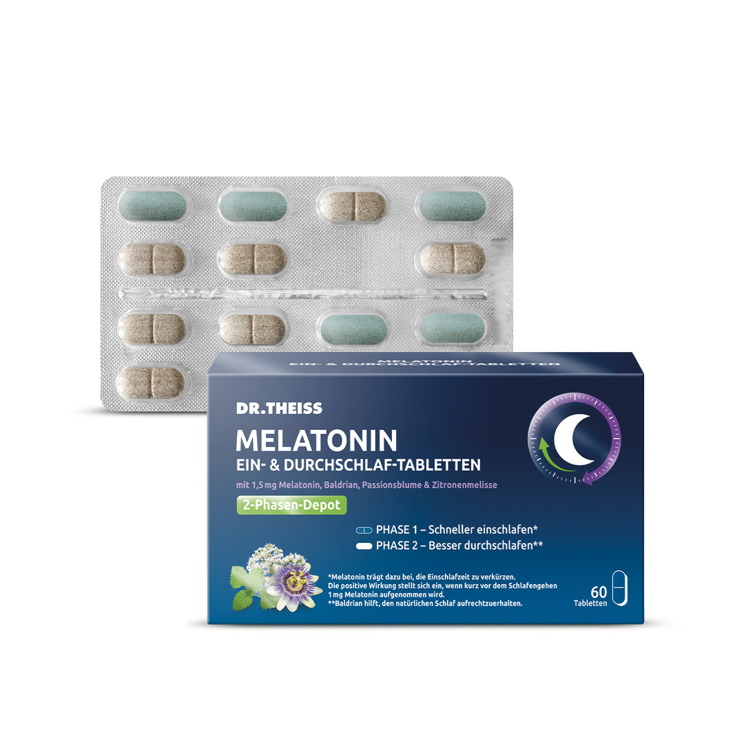 Abbildung für DR.THEISS Melatonin Ein- & Durchschlaf-Tabletten